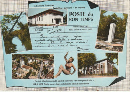 DE 19 -(40) LIT ET MIXTE - " POSTE DU BON TEMPS " - TELEGRAMME MULTIVUES , PIN UP - 2 SCANS - Dax