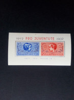 SCHWEIZ BLOCK 3 POSTFRISCH(MINT) PRO JUVENTUTE 1937 KÖPFE - Blocchi & Foglietti