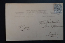 Belgique  Oblitération Saintes Sur CP Fantaisie Romantique 2 Scans - Briefkaarten 1871-1909