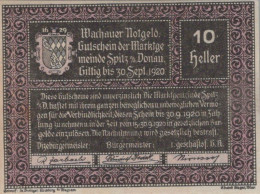 10 HELLER 1918-1921 Stadt WACHAU Niedrigeren Österreich Notgeld #PD935 - [11] Local Banknote Issues
