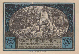 1.5 MARK Stadt SCHNEIDEMÜHL Posen UNC DEUTSCHLAND Notgeld Banknote #PI029 - [11] Local Banknote Issues