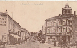 DE 21 -(40) DAX  -  RUE SAINT VINCENT DE PAUL - ANIMATION - COMMERCES : QUINCAILLERIE DROGUERIE ...  -  2 SCANS - Dax