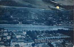 38 Vienne La Nuit Vue Panoramique Du Jardin Public Et De Sainte Colombe  27-11-1914 - Vienne