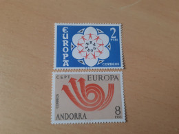 TIMBRES   ANDORRE  ESPAGNOL   EUROPA   1973   N  77  / 78   COTE  2,00  EUROS   NEUFS  LUXE** - 1973