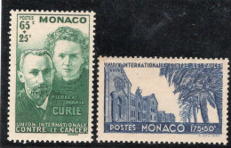 TIMBRES MONACO . ANNEE 1938   N° 167 à 168. NEUF ** - Unused Stamps