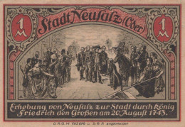 1 MARK Stadt NEUSALZ Niedrigeren Silesia UNC DEUTSCHLAND Notgeld Banknote #PH262 - [11] Emissions Locales