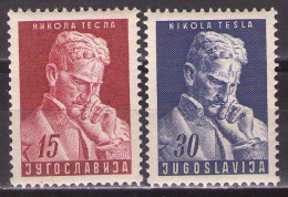 Yugoslavia 1953 - Nikola Tesla - Mi 712-713 - MNH**VF - Unused Stamps