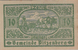 10 HELLER 1920 Stadt PITZENBERG Oberösterreich Österreich UNC Österreich Notgeld #PH131 - [11] Emissions Locales