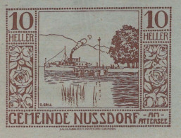 10 HELLER 1920 Stadt NUSSDORF AM ATTERSEE Oberösterreich Österreich #PE441 - [11] Emisiones Locales
