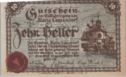 10 HELLER 1920 Stadt MARIA LANZENDORF Niedrigeren Österreich UNC Österreich #PH002 - [11] Local Banknote Issues