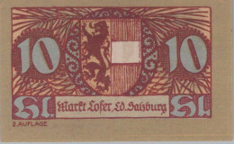 10 HELLER 1920 Stadt LOFER Salzburg Österreich Notgeld Banknote #PD827 - [11] Local Banknote Issues