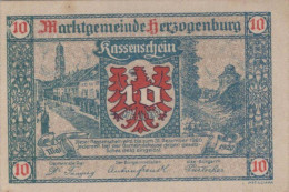 10 HELLER 1920 Stadt HERZOGENBURG Niedrigeren Österreich Notgeld #PD598 - [11] Local Banknote Issues