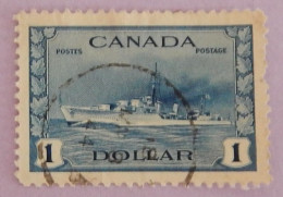 CANADA YT 218 OBLITÉRÉ "DESTROYER IROQUOIS" ANNÉES 1943/1948 - Gebruikt