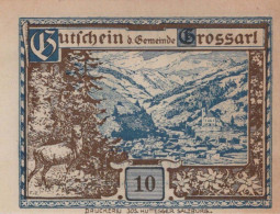 10 HELLER 1920 Stadt GROSSARL Salzburg Österreich Notgeld Banknote #PE998 - [11] Lokale Uitgaven