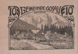 10 HELLER 1920 Stadt GOSAU Oberösterreich Österreich Notgeld Papiergeld Banknote #PG830 - [11] Emissioni Locali