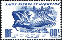 SAINT PIERRE-MIQUELON, FAUNA, PESCE, FISH, 1947, NUOVI (MLH*) Mi:PM 352, Scott:PM 329, Yt:PM 330 - Neufs