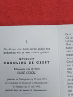 Doodsprentje Caroline De Geest / Trazegnies 23/6/1911 Hamme 17/7/1992 ( Elizé Cool ) - Religion & Esotérisme