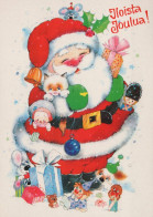 PAPÁ NOEL NAVIDAD Fiesta Vintage Tarjeta Postal CPSM #PAK214.ES - Santa Claus