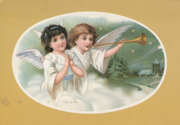 ÁNGEL NAVIDAD Vintage Tarjeta Postal CPSM #PAH057.ES - Angels