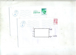 Lettre Pap Carte Verte Flamme Neopost Double Curiosite Couronne - Mechanical Postmarks (Advertisement)