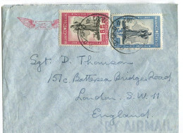 Congo Costermansville Oblit. Keach 10(K.) Sur C.O.B. 298+299 Sur Lettre Vers Londres Le 09/01/1952 - Cartas & Documentos