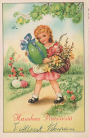 EASTER CHILDREN EGG Vintage Postcard CPA #PKE358.GB - Ostern