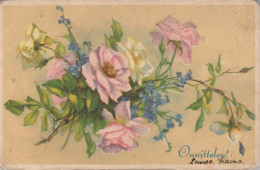 FLOWERS Vintage Postcard CPA #PKE488.GB - Blumen