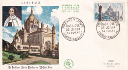 FDC 24/09/1960: Basilique De LISIEUX - Y&T N° 1268 - 1960-1969