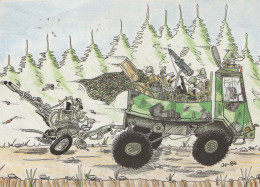 SOLDIERS HUMOUR Militaria Vintage Postcard CPSM #PBV885.GB - Humoristiques