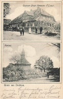 Gruss Aus Drethem Kirche Gasthof Stadt Hamburg F. Loelf Neu Darchau Luechov 1906 - Luechow