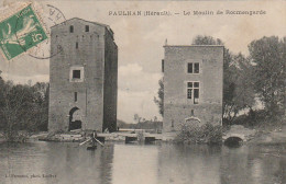 DE 5 -(34) PAULHAN  -  LE MOULIN DE ROCMENGARDE  - CANOTEUR - PHOT. FROMENT , LODEVE  -  2 SCANS - Paulhan