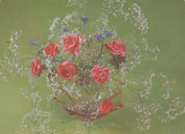 FLEURS Vintage Carte Postale CPSM #PAR428.FR - Blumen