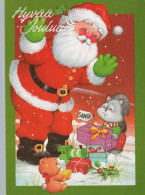 PÈRE NOËL Animaux NOËL Fêtes Voeux Vintage Carte Postale CPSM #PAK565.FR - Santa Claus