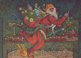 PÈRE NOËL NOËL Fêtes Voeux Vintage Carte Postale CPSM #PAK909.FR - Santa Claus