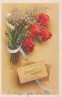 FLORES Vintage Tarjeta Postal CPSMPF #PKG033.ES - Flowers
