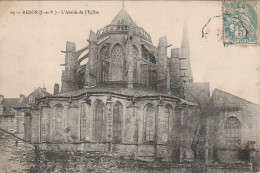 DE 8 -(35) REDON  - L ' ABSIDE DE L ' EGLISE  -  2 SCANS - Redon