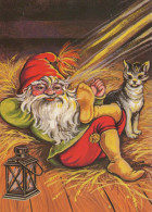 PAPÁ NOEL Feliz Año Navidad Vintage Tarjeta Postal CPSM #PBL235.ES - Santa Claus