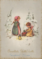 ENGEL WEIHNACHTSFERIEN Feiern & Feste Vintage Ansichtskarte Postkarte CPSM #PAH123.DE - Engel