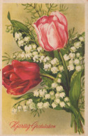 FLEURS Vintage Carte Postale CPA #PKE732.FR - Flowers