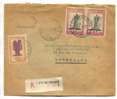 Congo Costermansville Oblit. Keach 10(E.) Sur C.O.B. 285+299 (paire) Sur Lettre Recommandée Vers Bruxelles Le 02/03/1951 - Cartas & Documentos