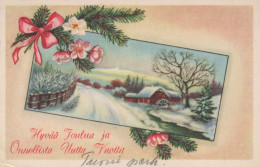 Bonne Année Noël Vintage Carte Postale CPSMPF #PKD162.FR - Nouvel An