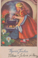 Bonne Année Noël ENFANTS Vintage Carte Postale CPSMPF #PKD287.FR - Nouvel An