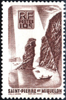 SAINT PIERRE-MIQUELON, PAESAGGI, LANDSCAPE, 1947, NUOVI (MLH*) Mi:PM 347, Scott PM 324, Yt:PM 325 - Unused Stamps