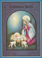 Vierge Marie Madone Bébé JÉSUS Religion Vintage Carte Postale CPSM #PBQ053.FR - Jungfräuliche Marie Und Madona