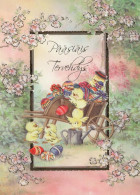PÂQUES POULET ŒUF Vintage Carte Postale CPSM #PBO850.FR - Pasqua