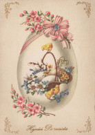 PÂQUES POULET ŒUF Vintage Carte Postale CPSM #PBO600.FR - Easter