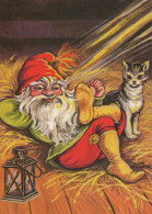 PÈRE NOËL Bonne Année Noël Vintage Carte Postale CPSM #PBL236.FR - Santa Claus