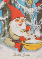 PÈRE NOËL Bonne Année Noël Vintage Carte Postale CPSM #PBL171.FR - Santa Claus