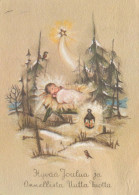 ENFANTS Scène Paysage Bébé JÉSUS Vintage Carte Postale CPSM #PBB570.FR - Scenes & Landscapes