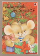 Buon Anno Natale MOUSE Vintage Cartolina CPSM #PAU998.IT - Nouvel An